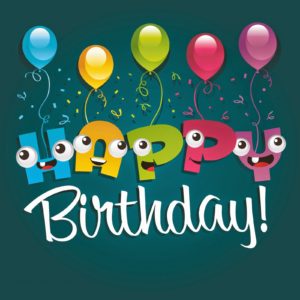Happy Birthday Greeting Card Design Funny cartoon Characters