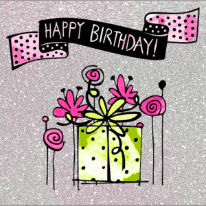 Happy Birthday Animated Flower Wish