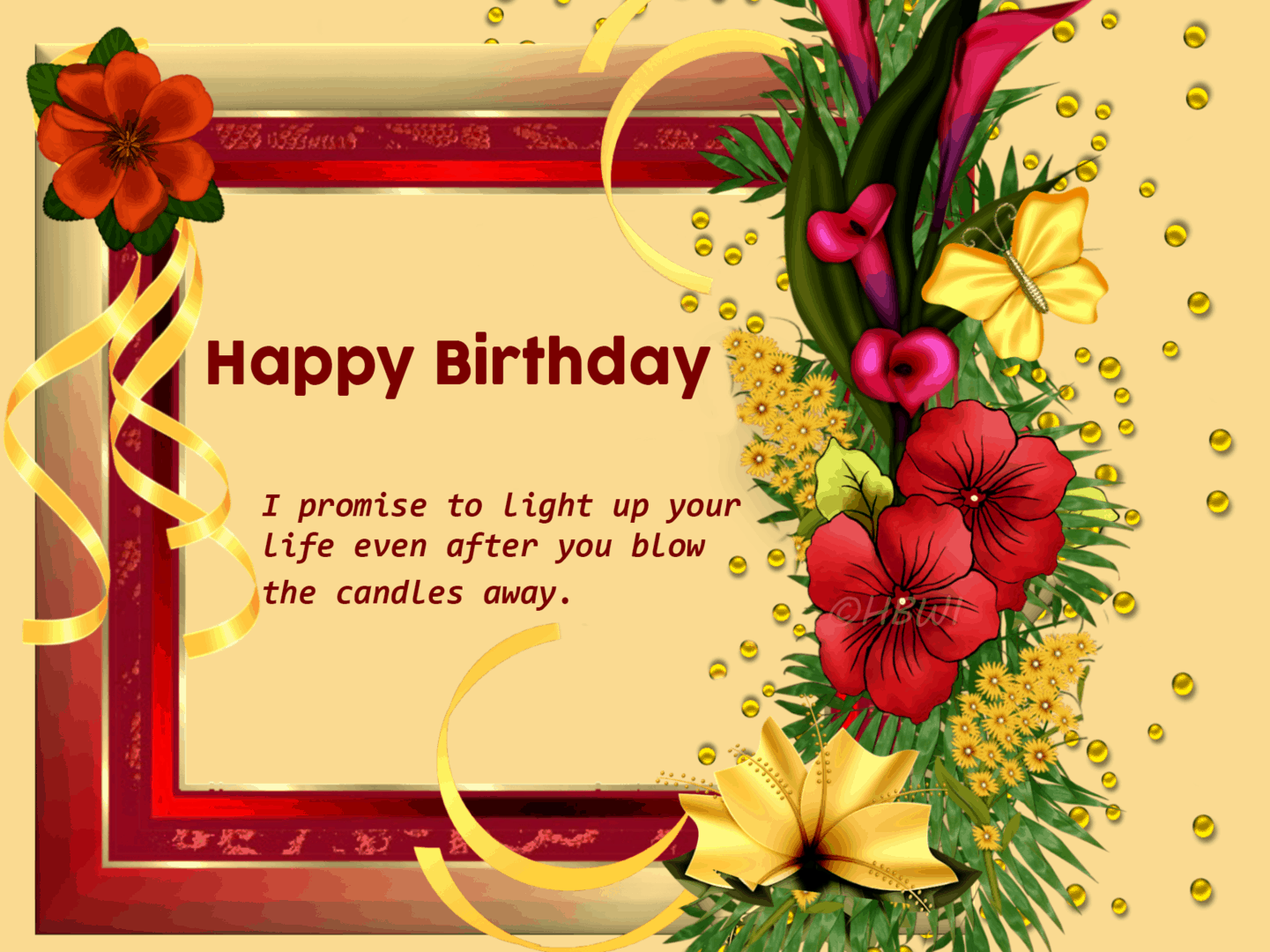 Exclusive Happy birthday wishes cards with flowers