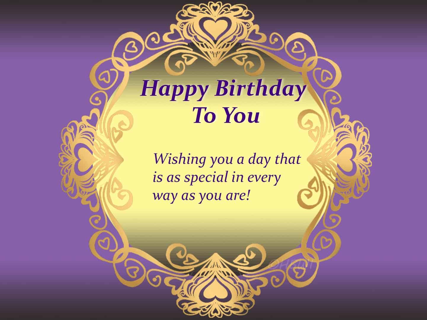 Special Happy birthday to you card frame